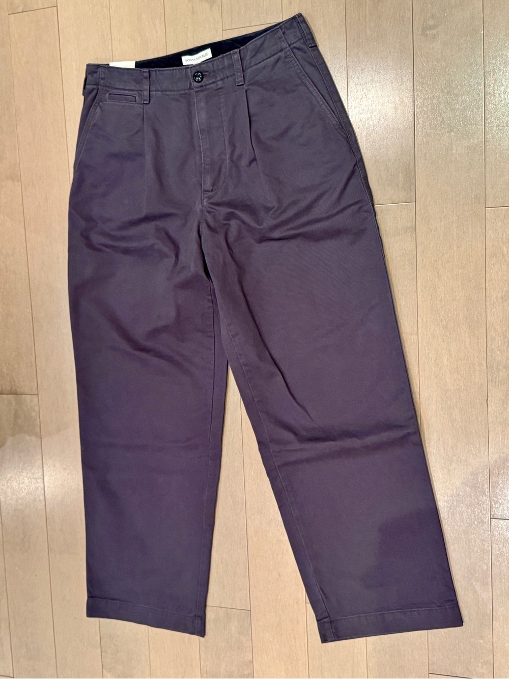 Banana Republic Men's Pleated Loose Chinos in Navy